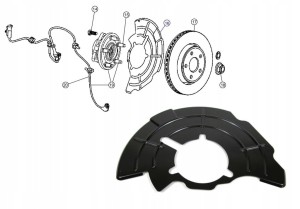 Tarcza kotwiczna prawa Jeep Commander XK XH 06-10